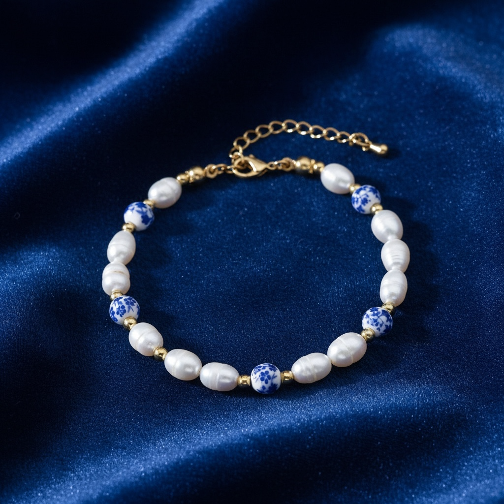 Pearl & Porcelain Bracelet