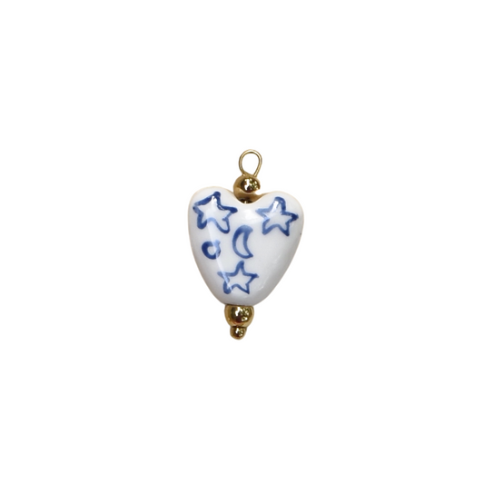 Ceramic Heart Charm
