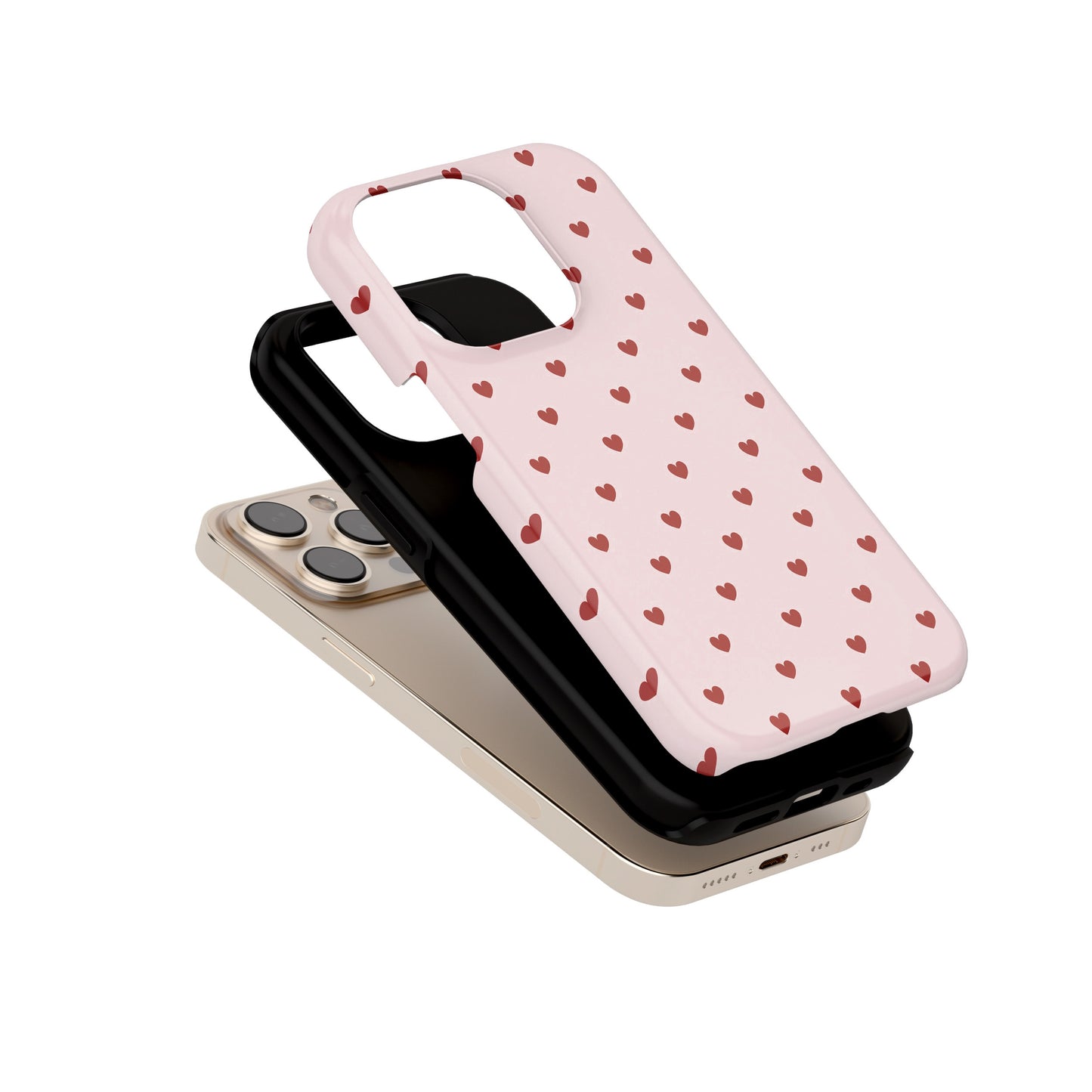 Red Hearts Tough iPhone Case