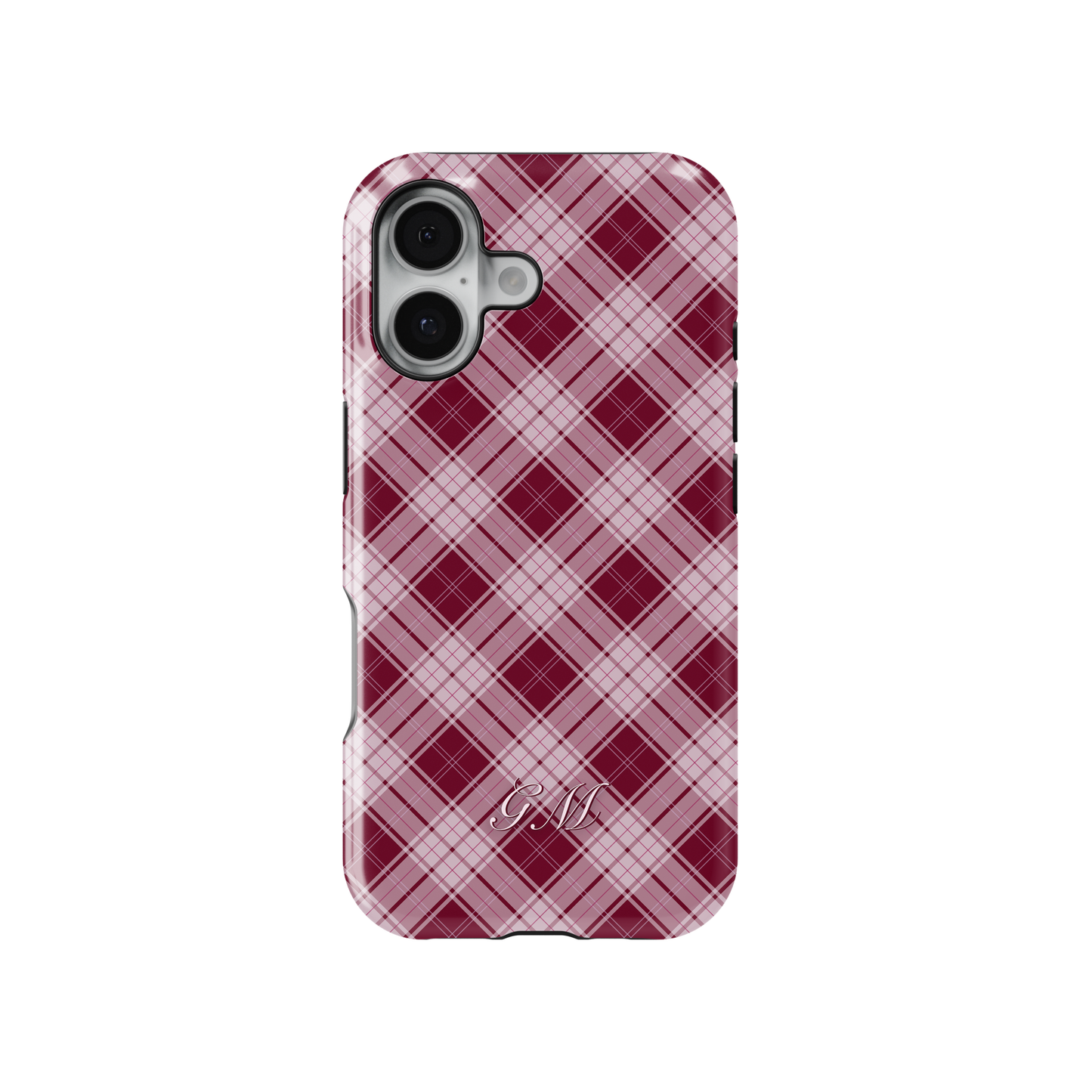 Berry Plaid Tough iPhone Case