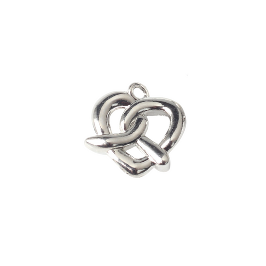 Silver Pretzel Charm