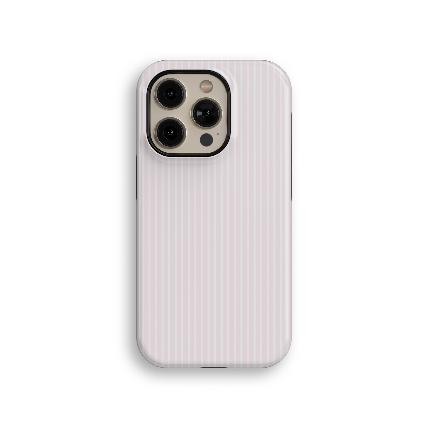Pink Striped Linen Tough iPhone Case