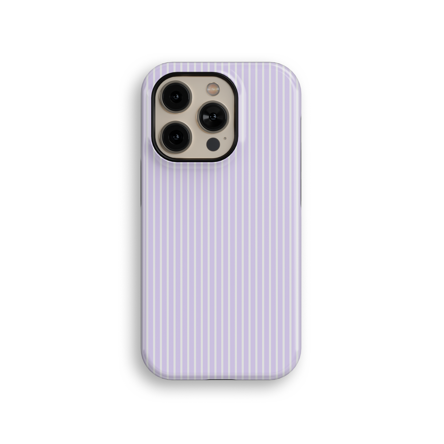 Purple Striped Linen Tough iPhone Case