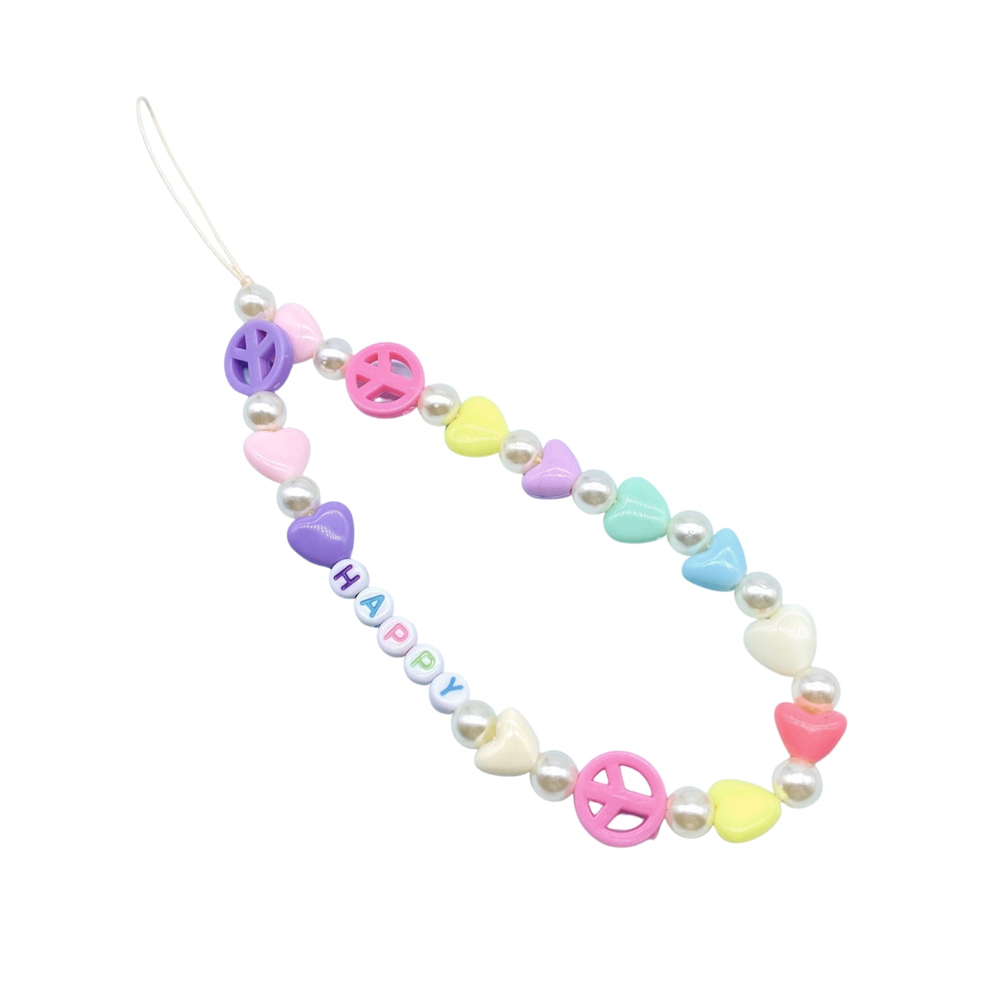 Happiness Beaded Phone Charm