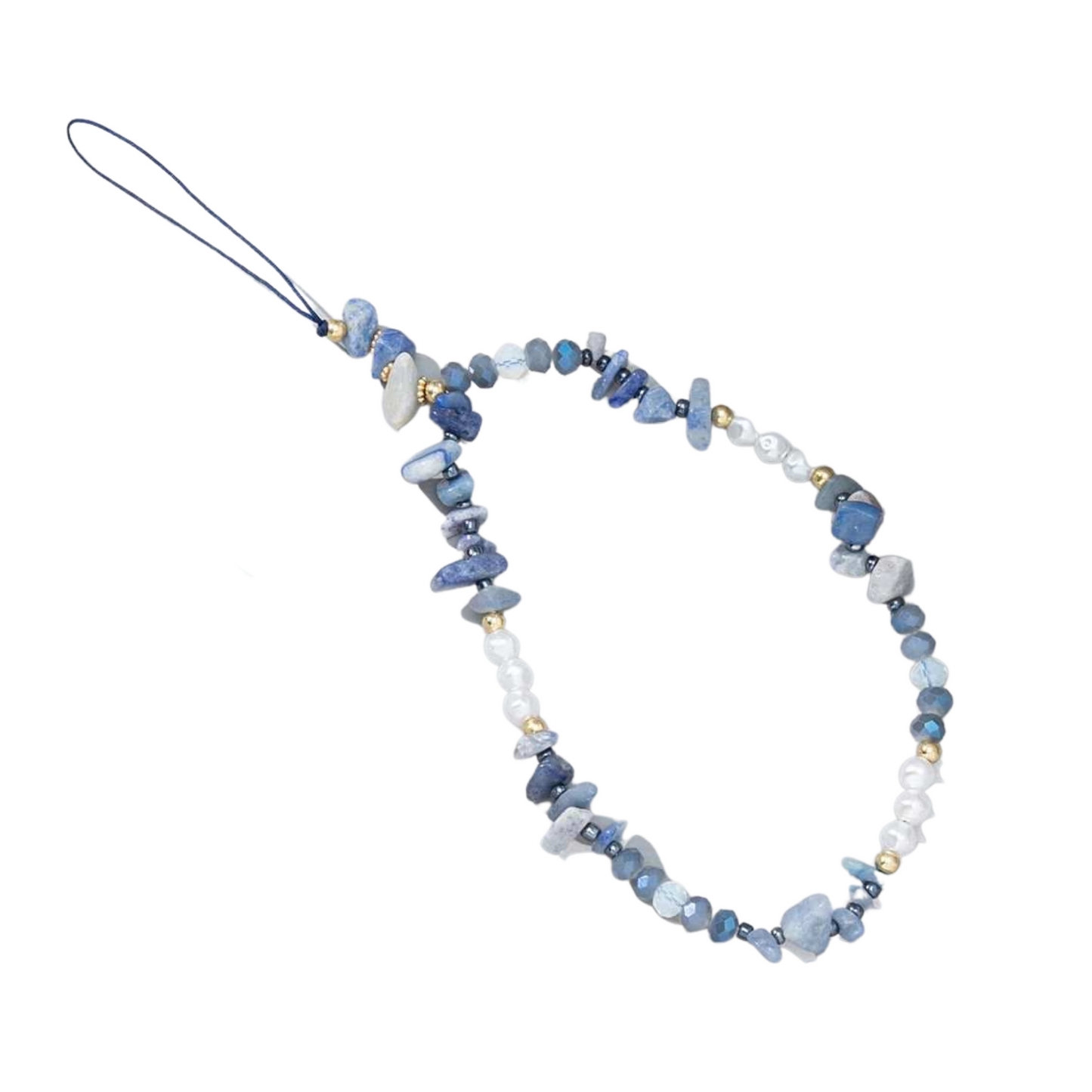 Blue Quartz Phone Charm