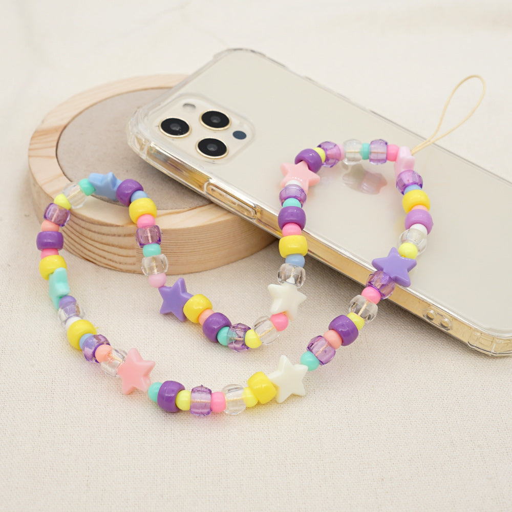 Starry Beaded Phone Charm