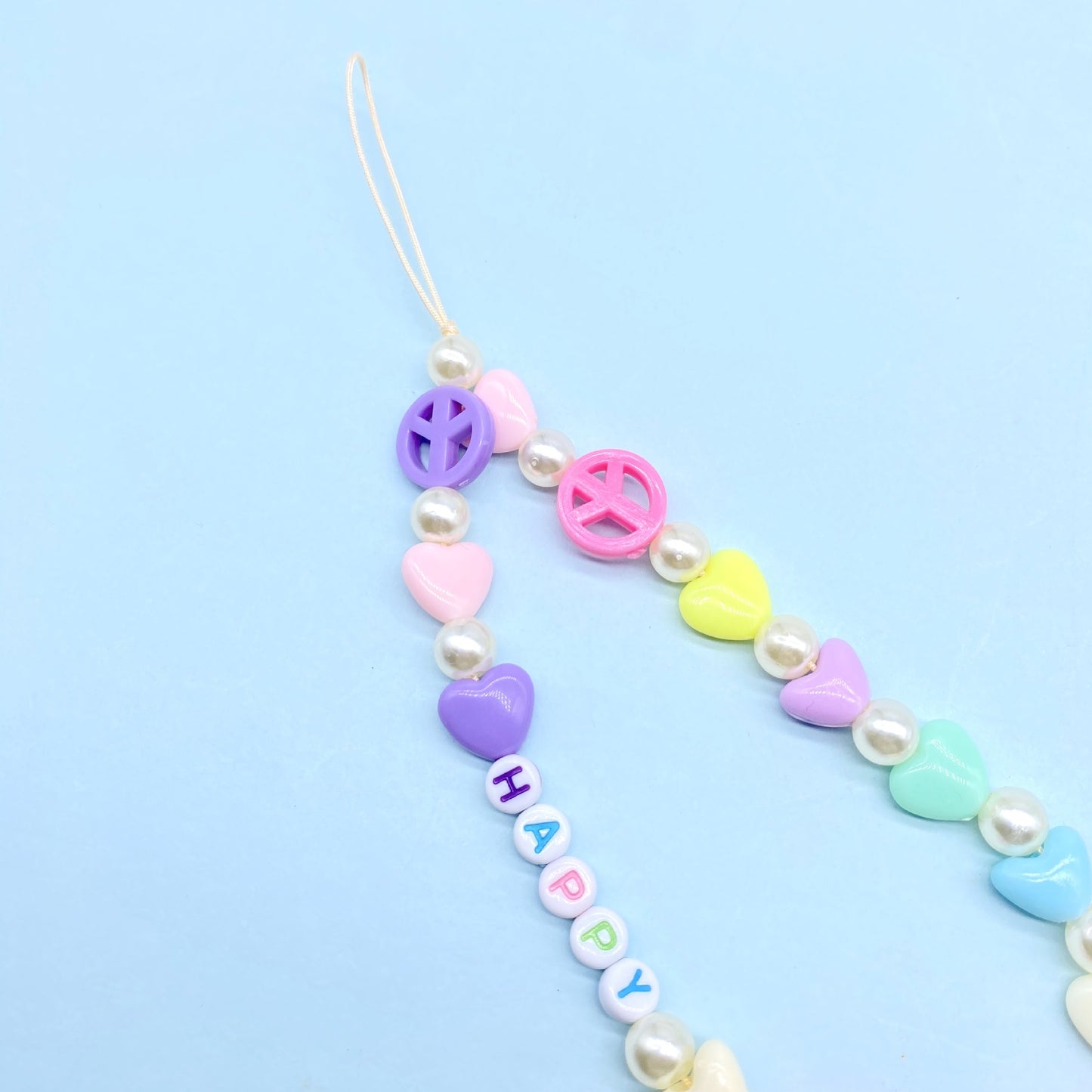 Happiness Beaded Phone Charm