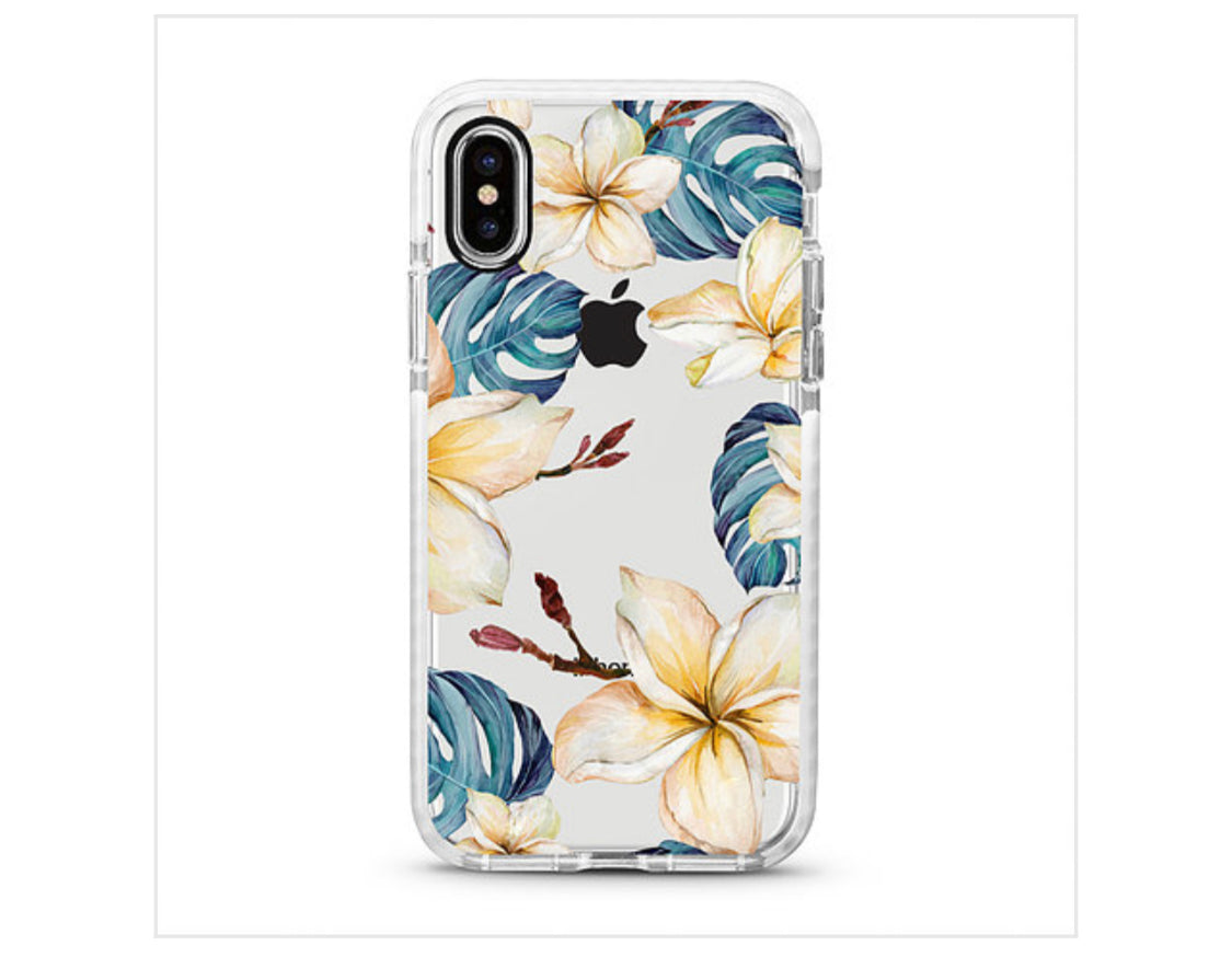 White Plumeria Impact Case (4339961561141)