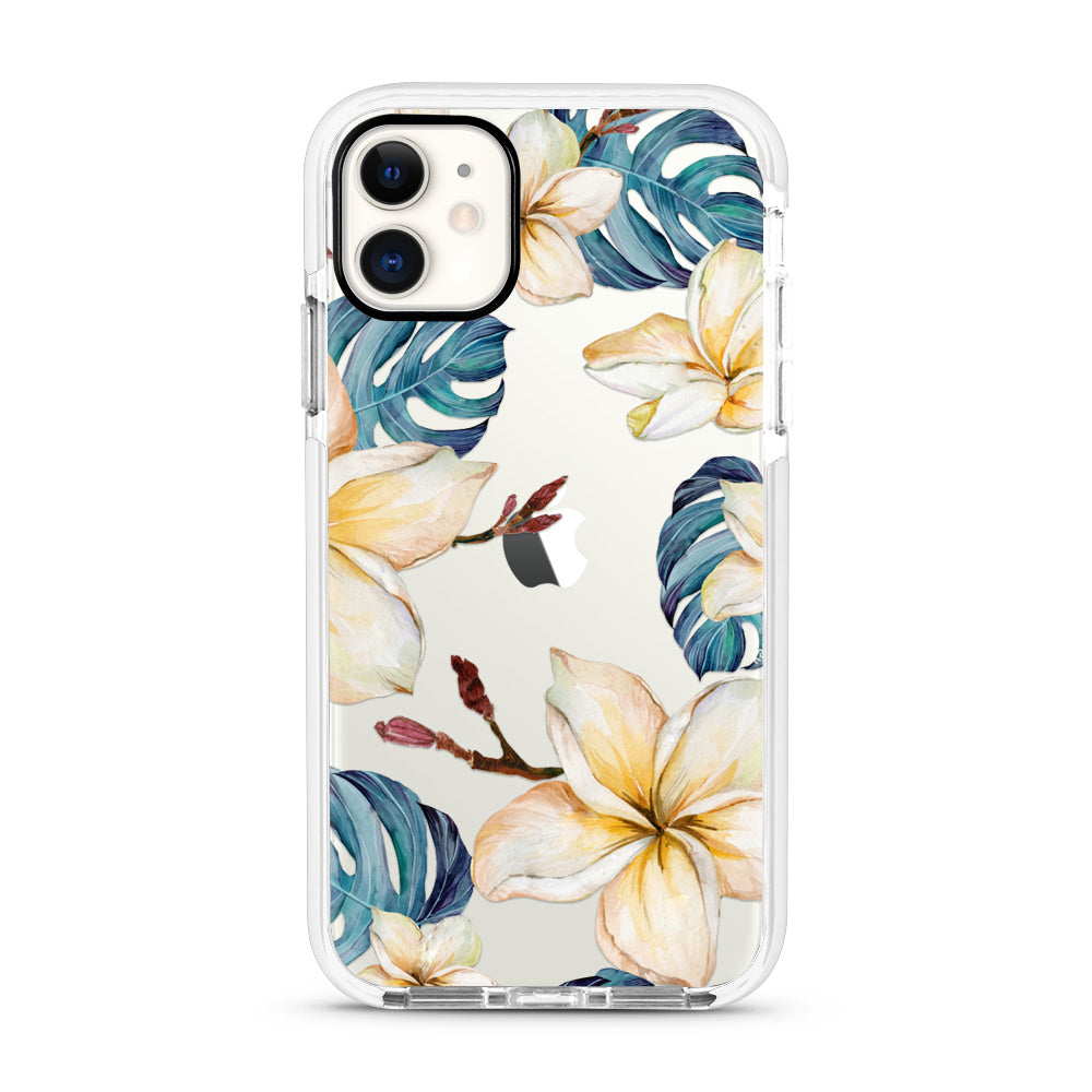 White Plumeria iPhone 12 Case