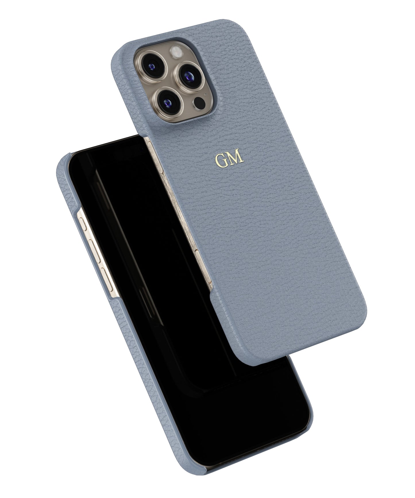 Blue Genuine Leather iPhone Case