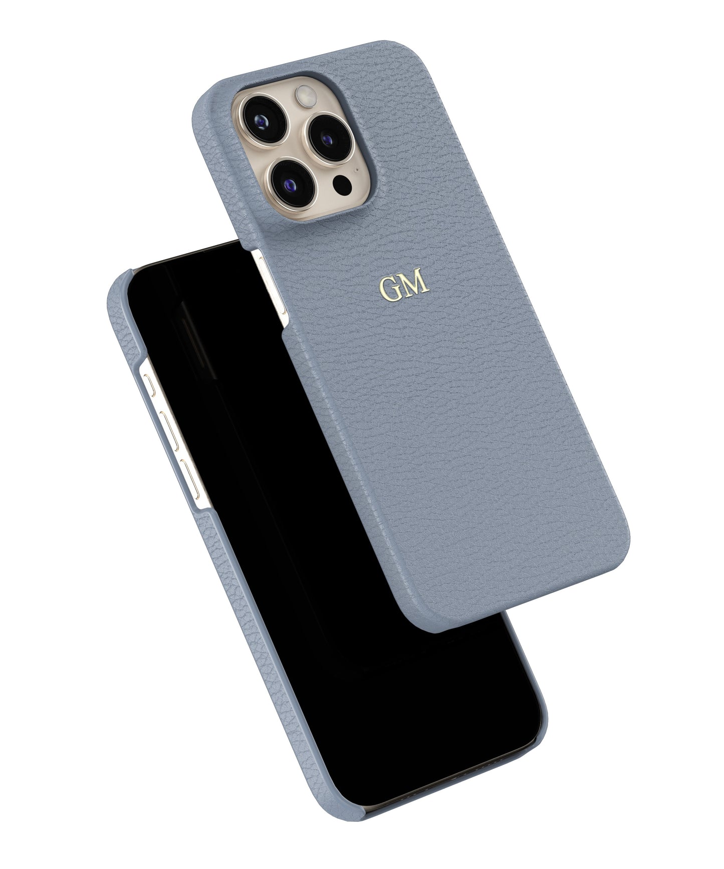 Blue Genuine Leather iPhone Case