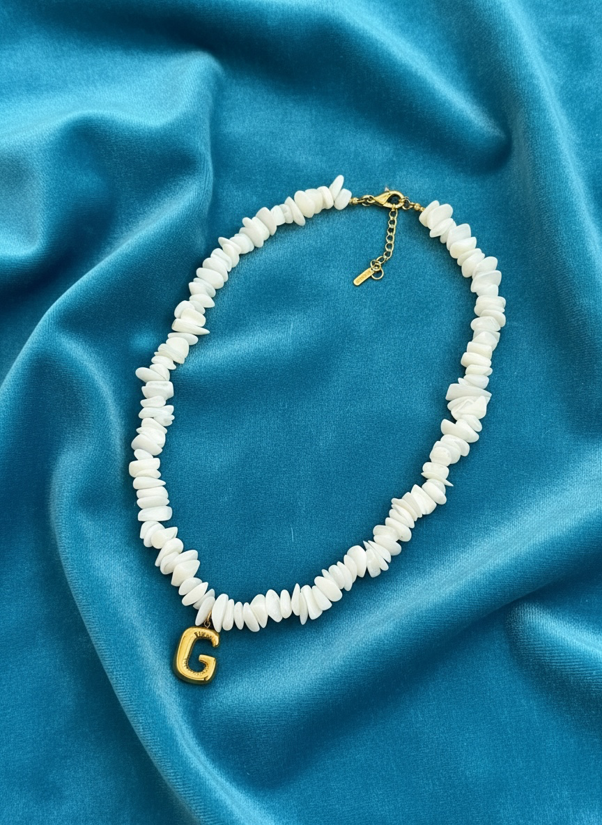 The Initial Shell Necklace