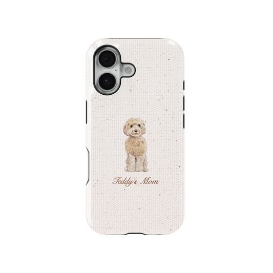 Minimal Dog Mom Custom Tough iPhone Case