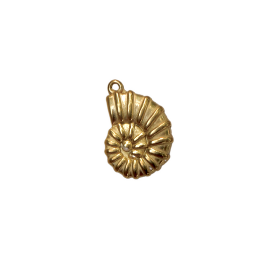 Gold Sundial Shell Charm
