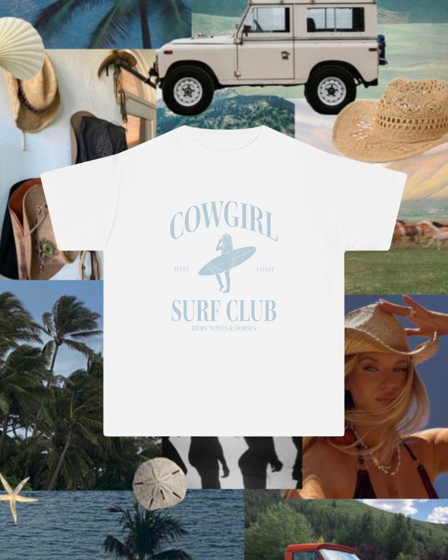 Cowgirl Surf Club Design 90s Baby Tee