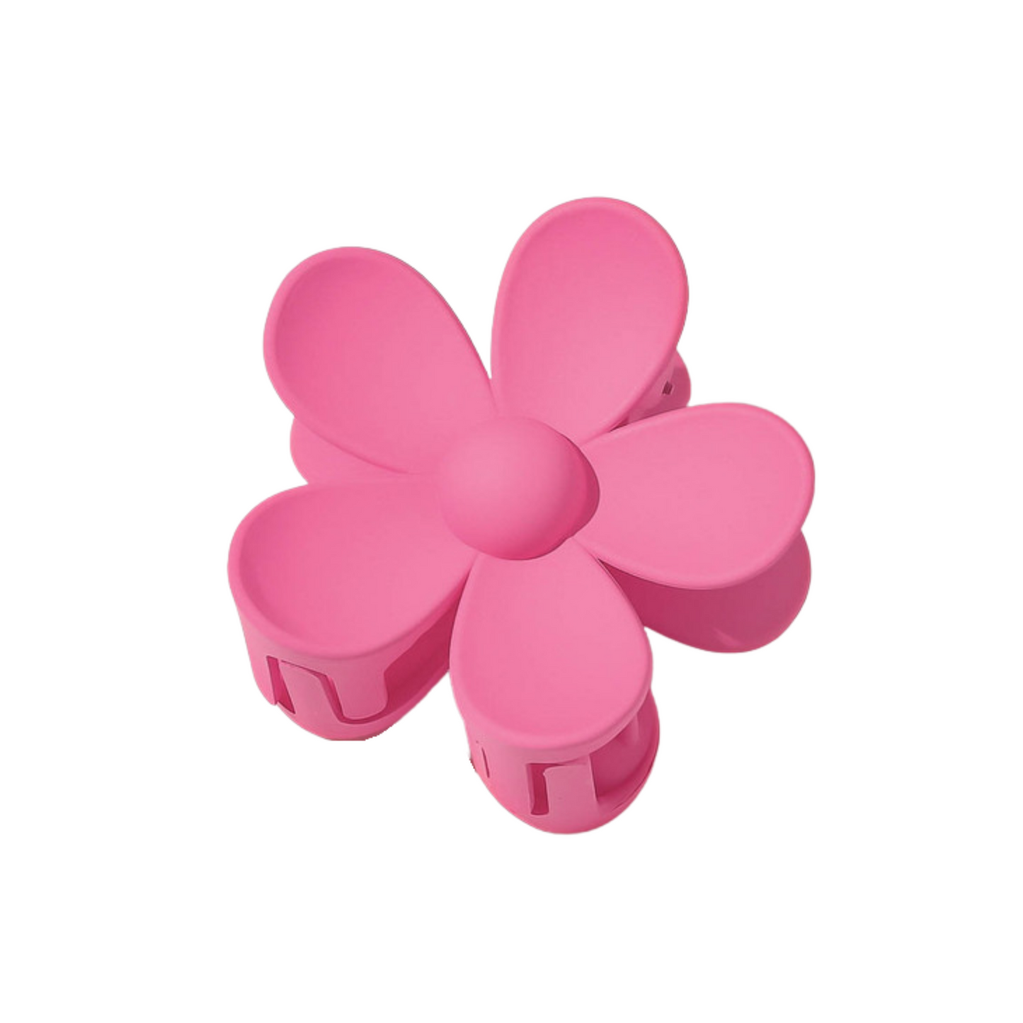 Pink Flower Hair Claw Clip