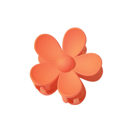 Coral Flower Hair Claw Clip