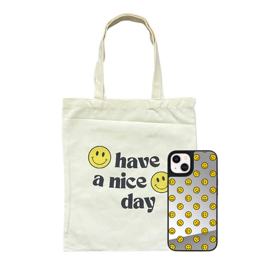 Have a Nice Day Tote Bag & Phone Case Bundle
