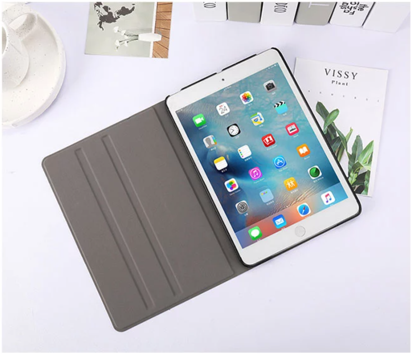 White Marble Leather iPad Case