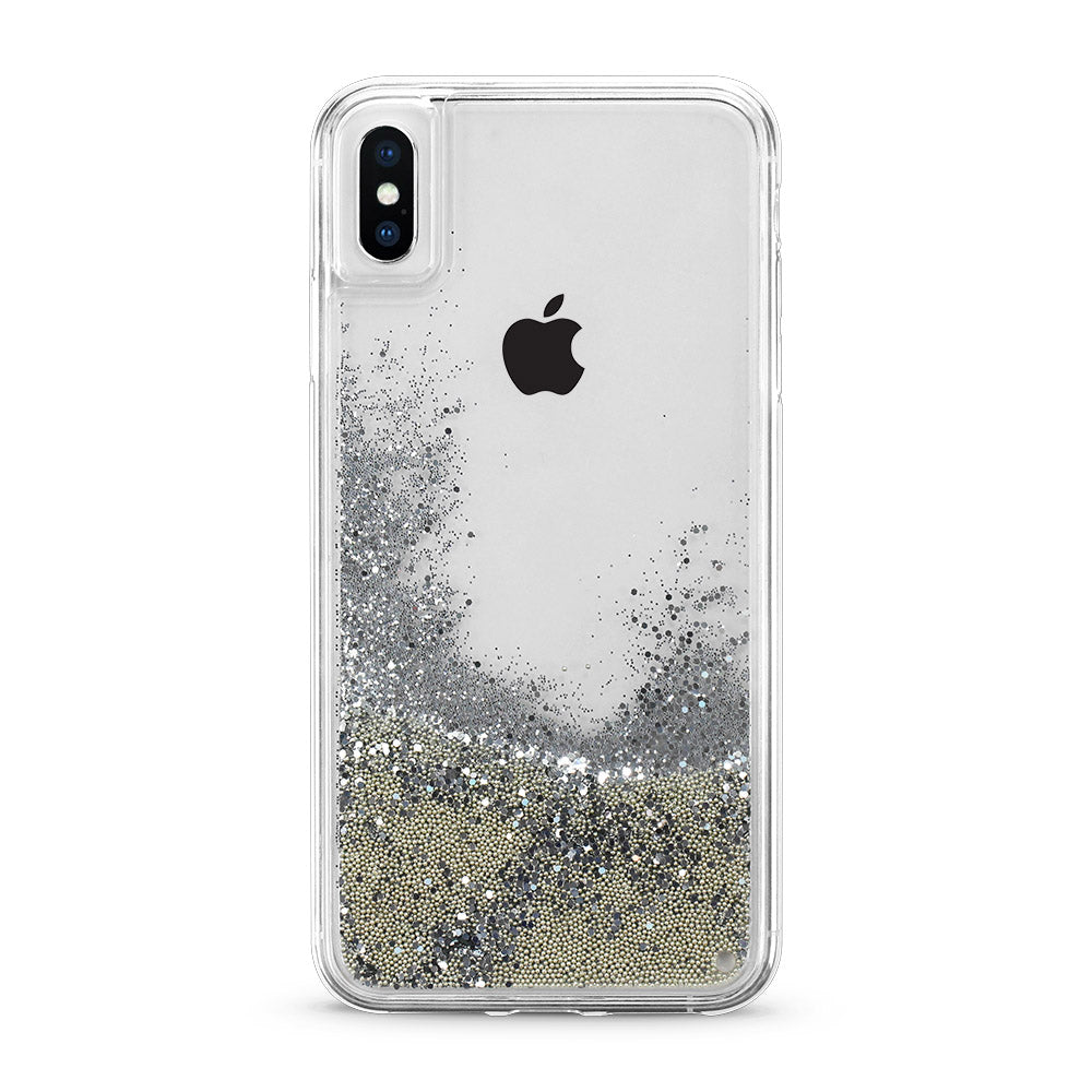 Gray Pearls Glitter Case (4371333578805)